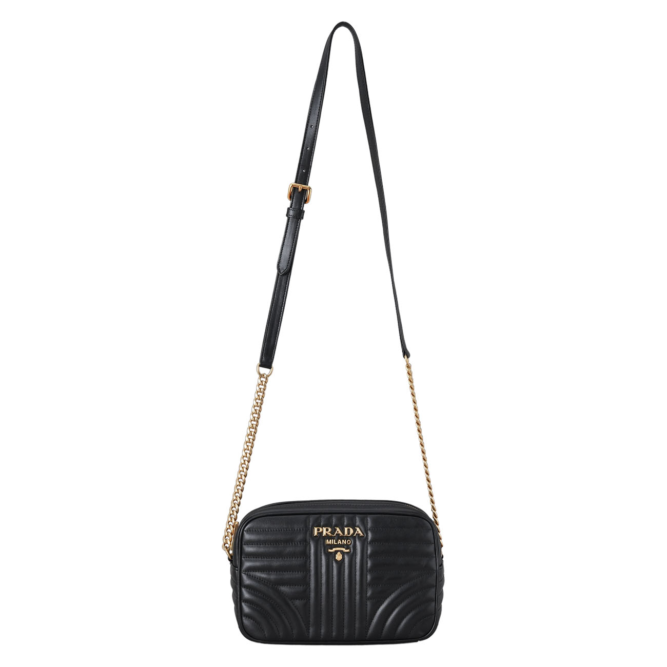 PRADA(USED)프라다 1BH083 소프트칼프 다이어그램 크로스백