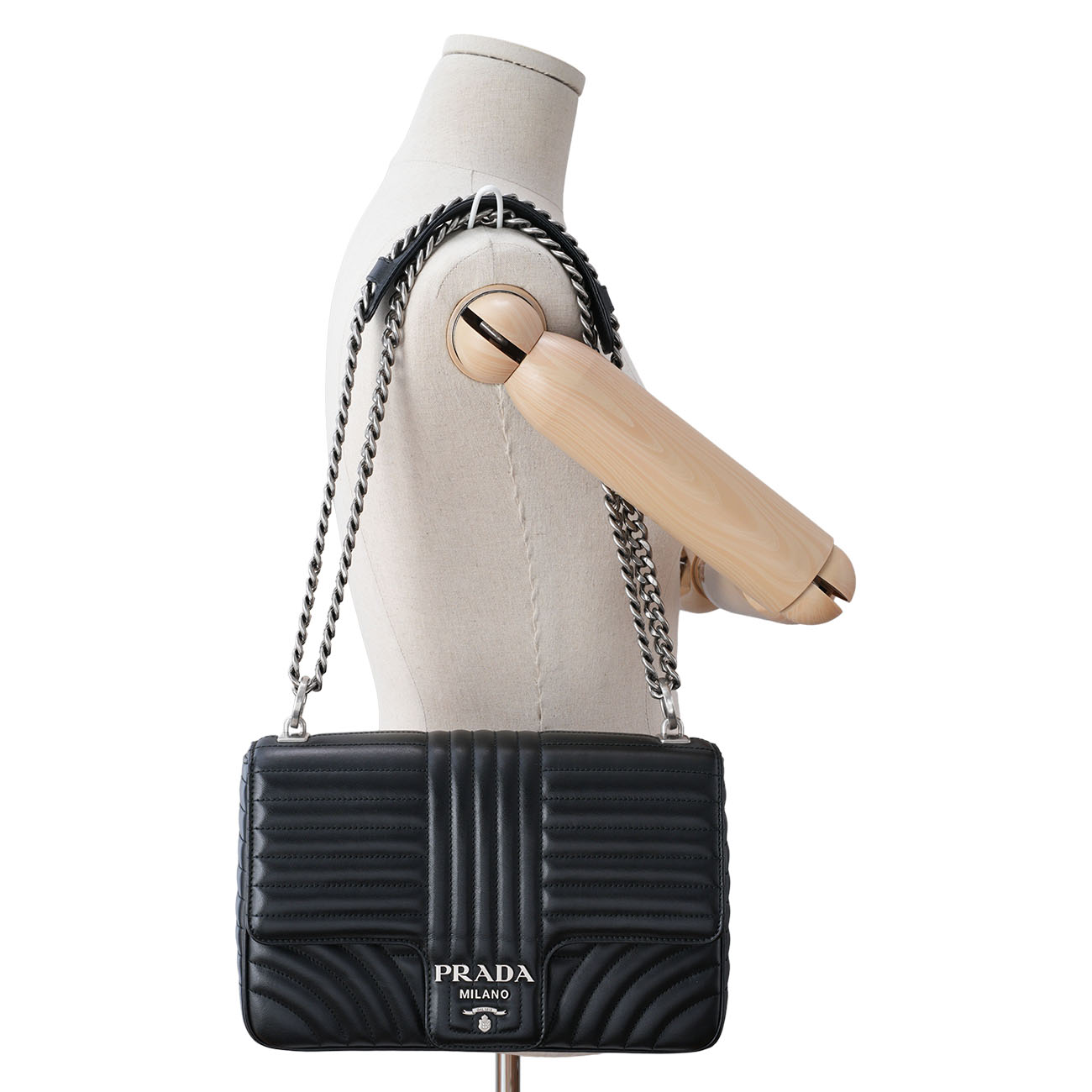 PRADA(USED)프라다 1BD135 다이아그램 체인 숄더백