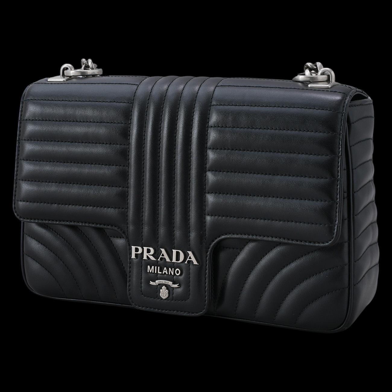 PRADA(USED)프라다 1BD135 다이아그램 체인 숄더백