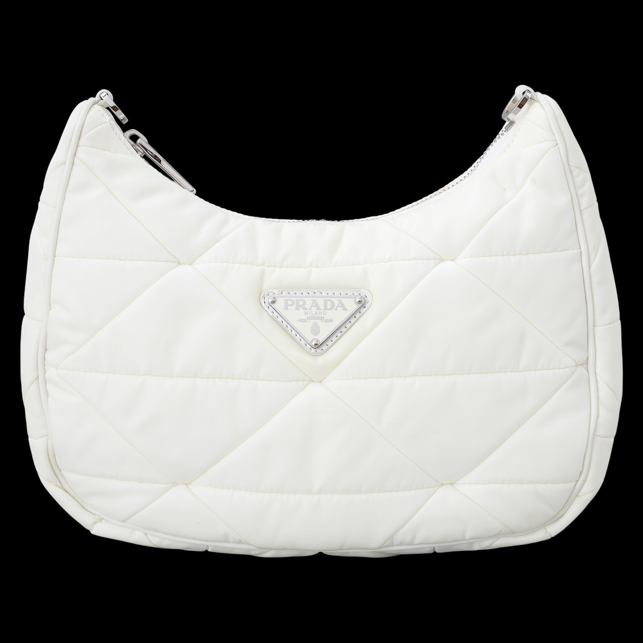 PRADA(USED)프라다 1BC151 리나일론 패딩 호보 백