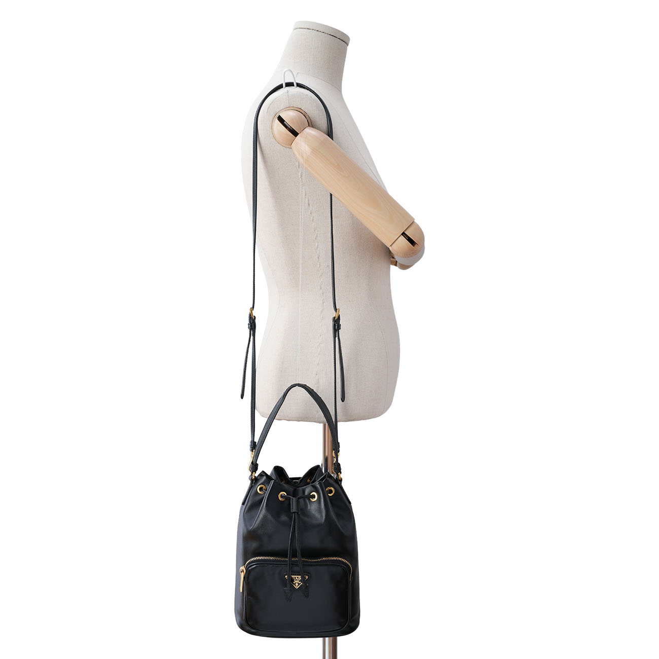 PRADA(USED)프라다 1BH038 레더 버킷백