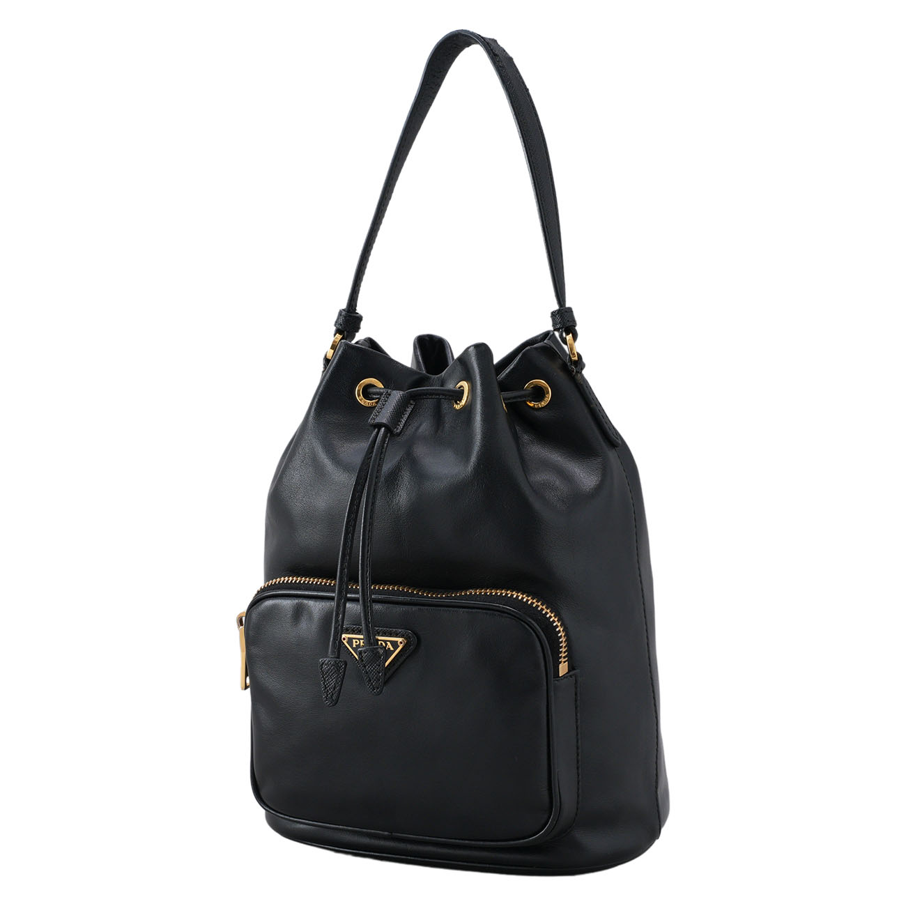 PRADA(USED)프라다 1BH038 레더 버킷백