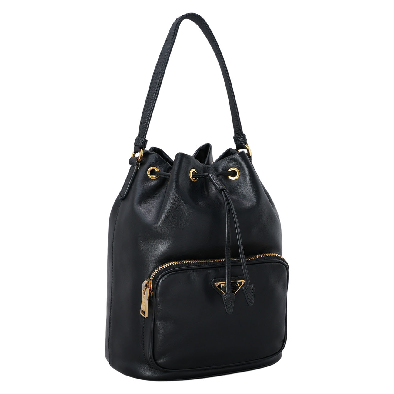 PRADA(USED)프라다 1BH038 레더 버킷백