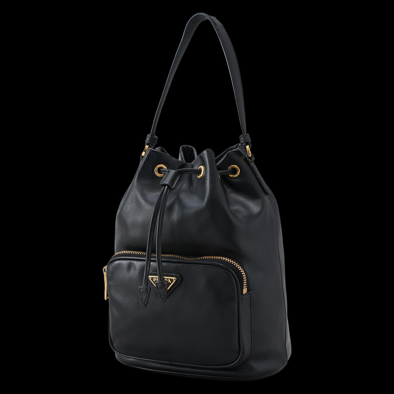 PRADA(USED)프라다 1BH038 레더 버킷백
