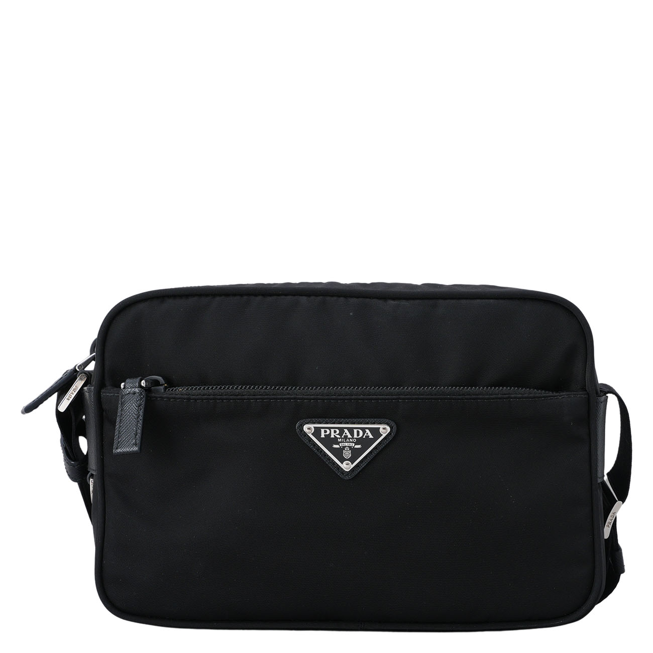PRADA(USED)프라다 1BC167 나일론 메신저백 블랙