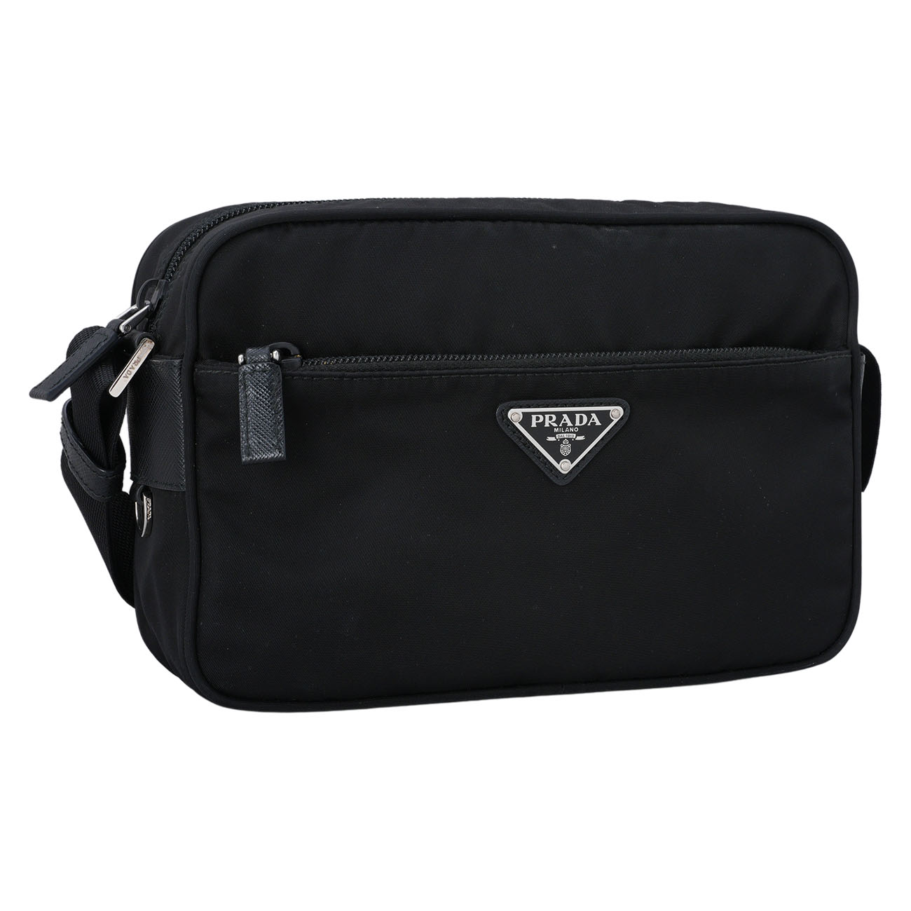 PRADA(USED)프라다 1BC167 나일론 메신저백 블랙