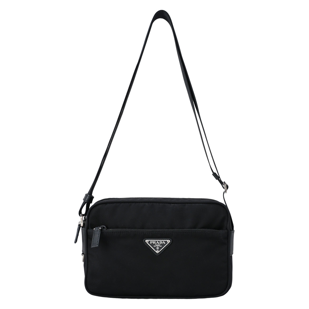 PRADA(USED)프라다 1BC167 나일론 메신저백 블랙