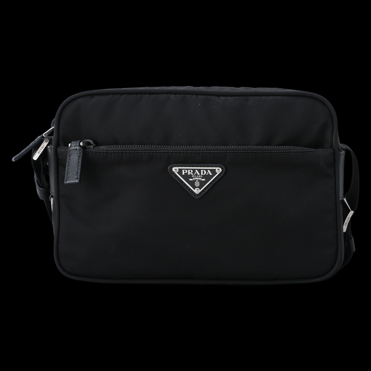 PRADA(USED)프라다 1BC167 나일론 메신저백 블랙