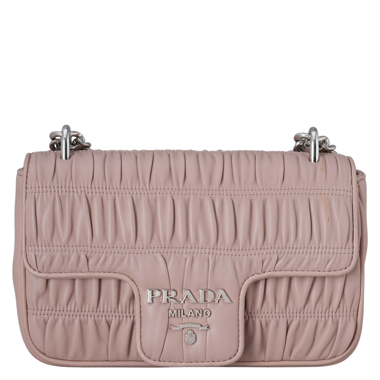 PRADA(USED)프라다 1BD140 나파 고프레 체인 숄더백