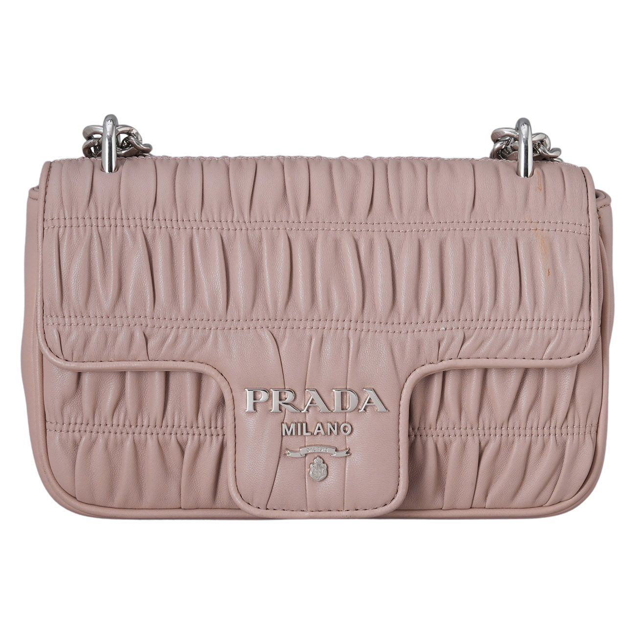 PRADA(USED)프라다 1BD140 나파 고프레 체인 숄더백