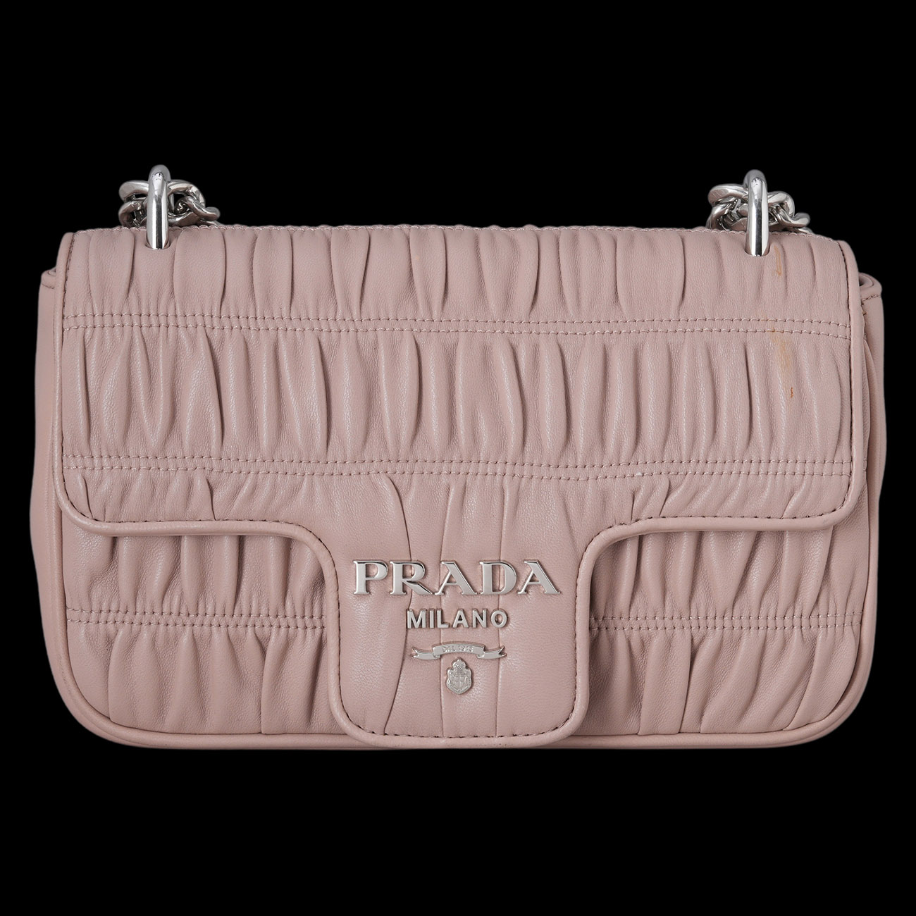 PRADA(USED)프라다 1BD140 나파 고프레 체인 숄더백