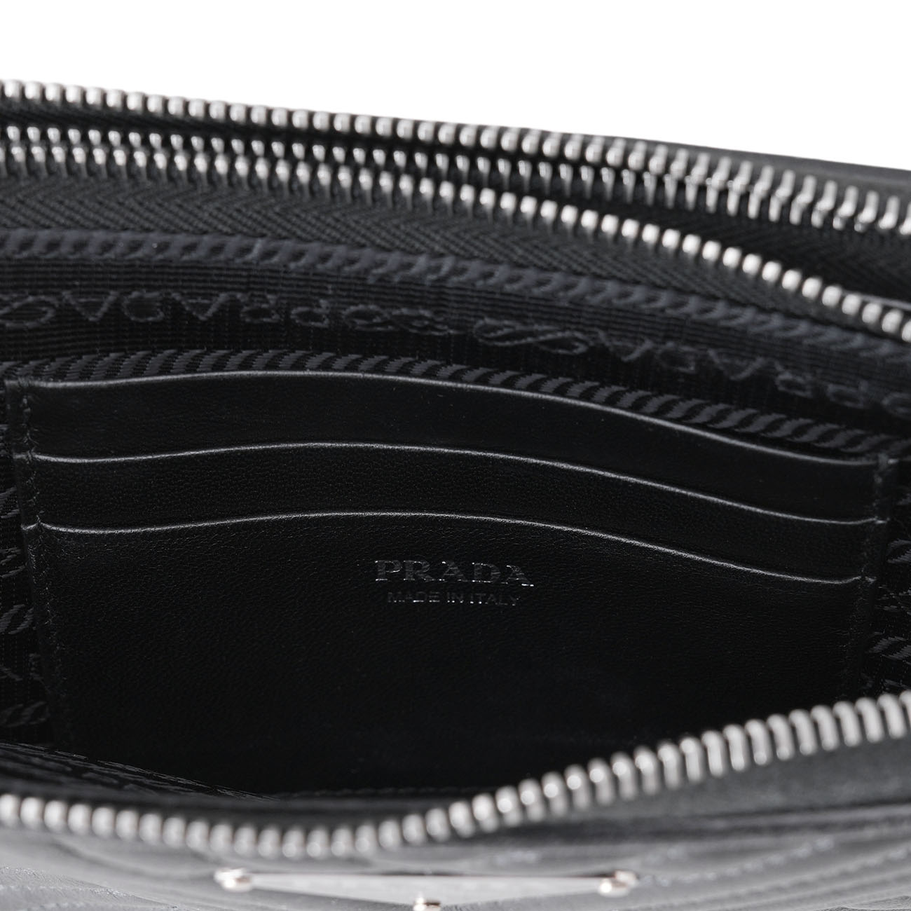 PRADA(USED)프라다 1DH010 사피아노 더블지퍼 체인 크로스백