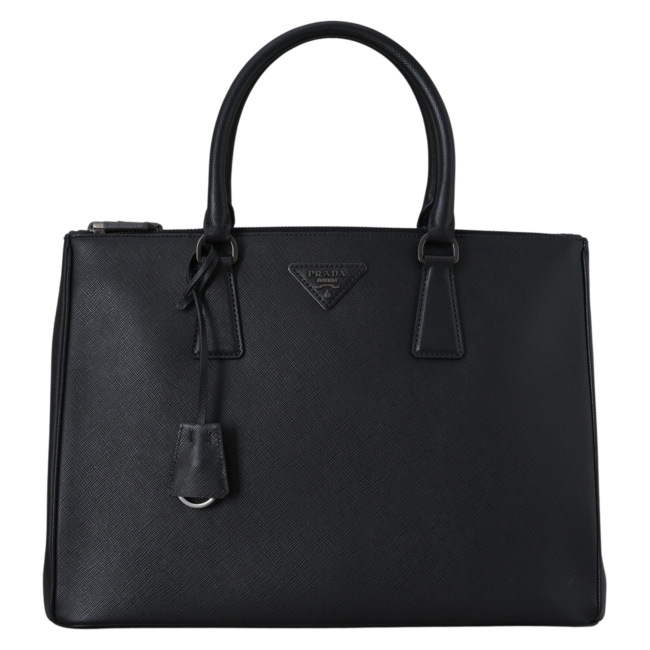 PRADA(USED)프라다 1BA274 갤러리아 사피아노 럭스 토트백 올블랙