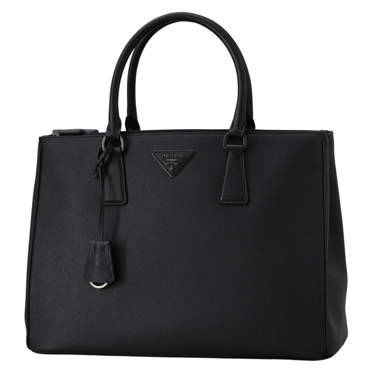 PRADA(USED)프라다 1BA274 갤러리아 사피아노 럭스 토트백 올블랙