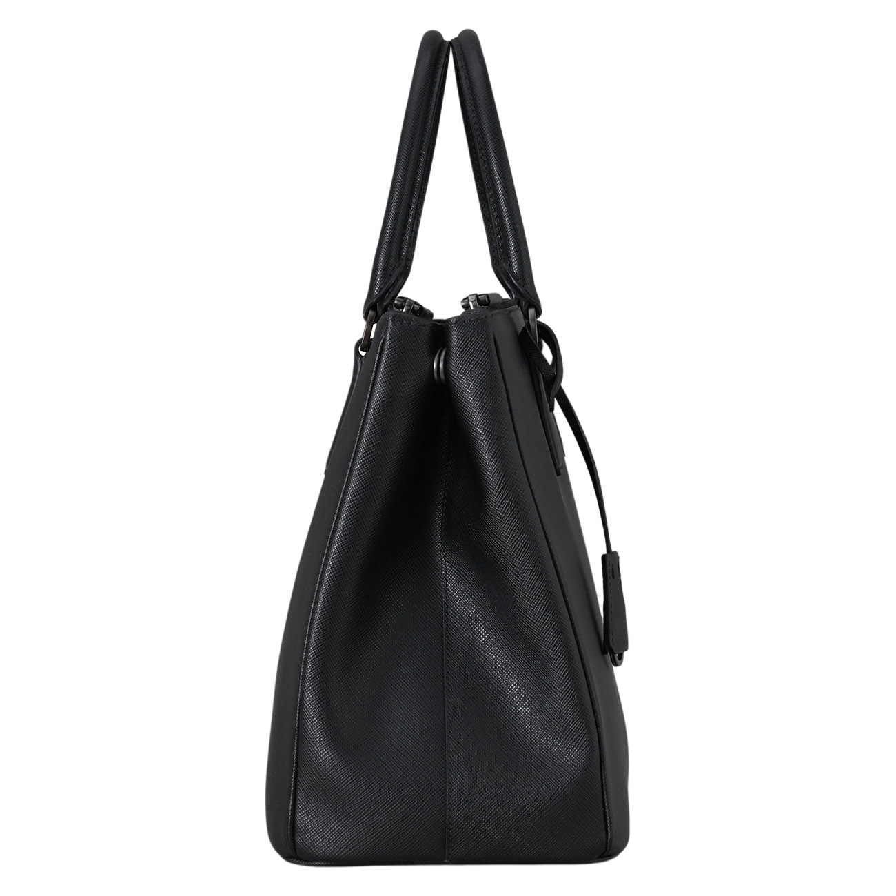 PRADA(USED)프라다 1BA274 갤러리아 사피아노 럭스 토트백 올블랙