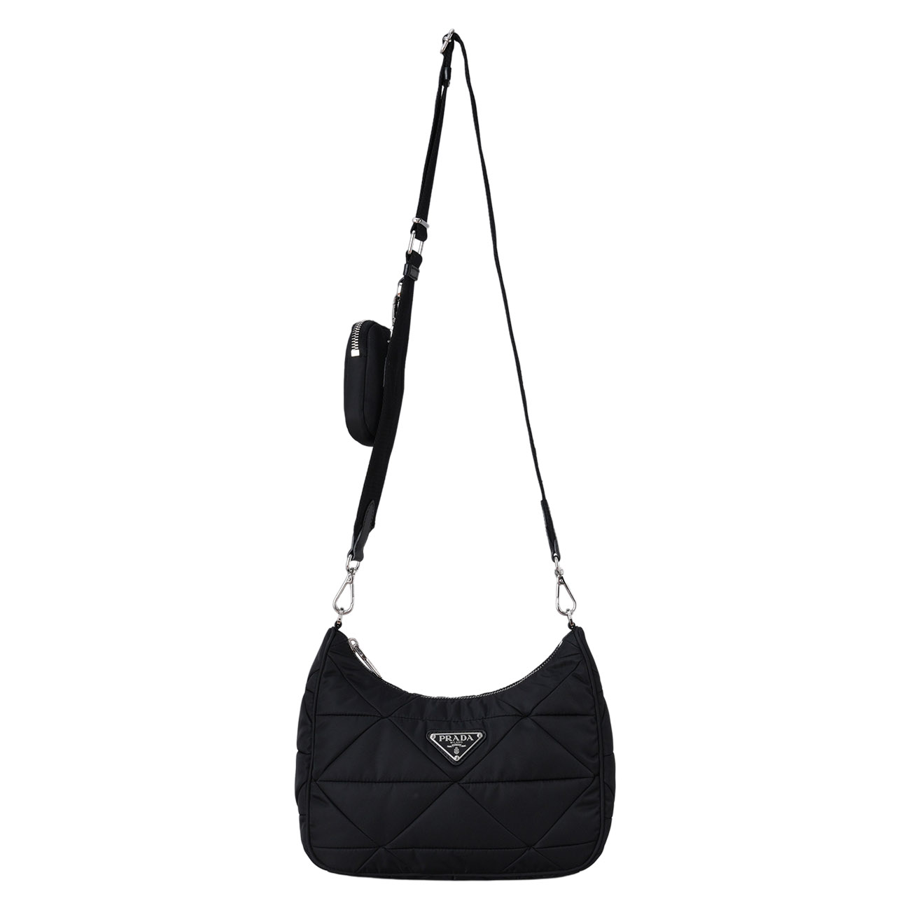 PRADA(USED)프라다 1BC151 리나일론 패딩 호보 백