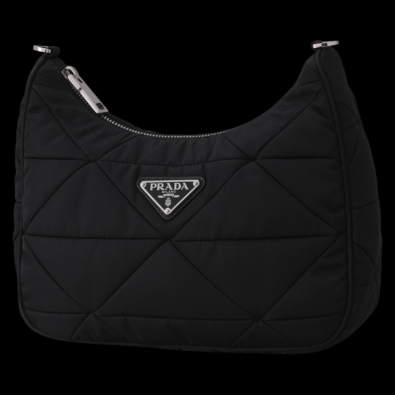 PRADA(USED)프라다 1BC151 리나일론 패딩 호보 백