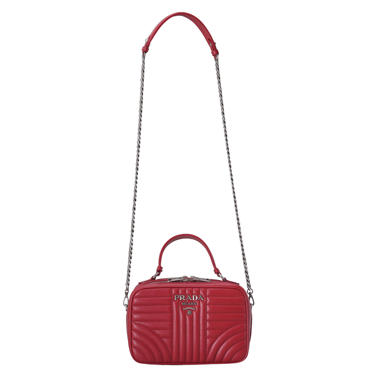 PRADA(USED)프라다 1BH118 다이어그램 탑핸들 숄더백