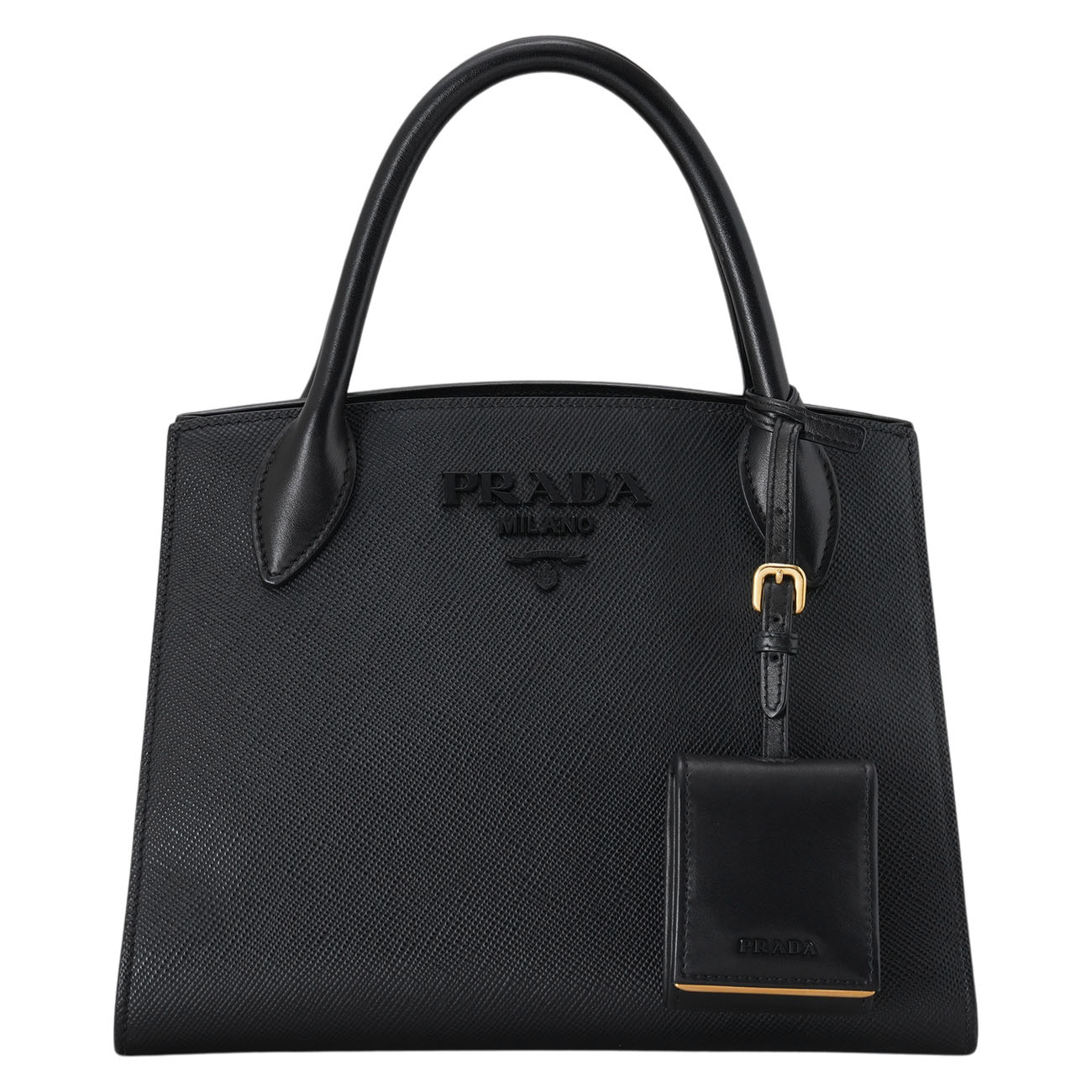 PRADA(USED)프라다 1BA156 사피아노 모노크롬 토트백