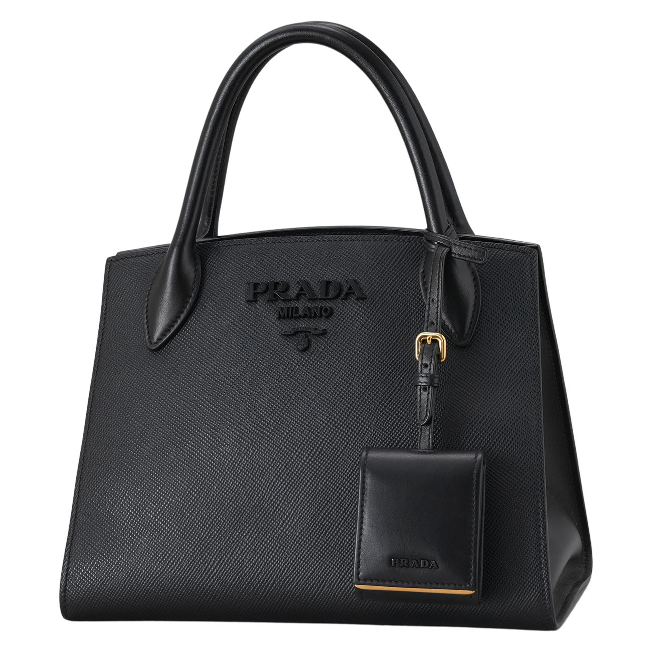PRADA(USED)프라다 1BA156 사피아노 모노크롬 토트백