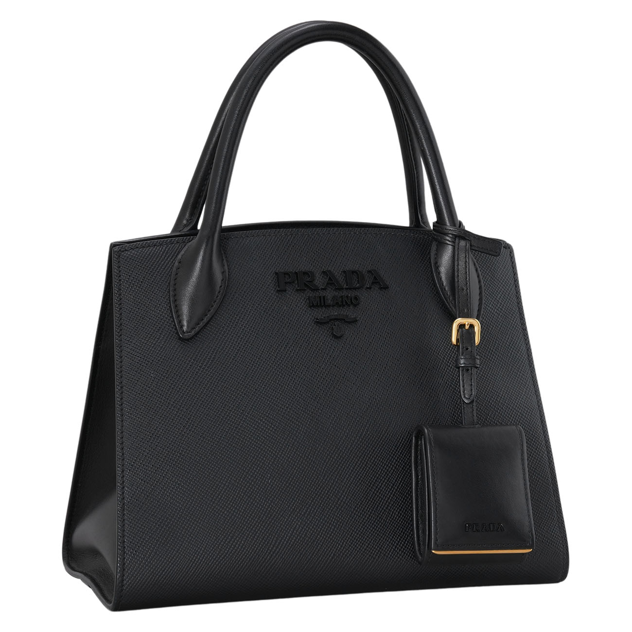 PRADA(USED)프라다 1BA156 사피아노 모노크롬 토트백