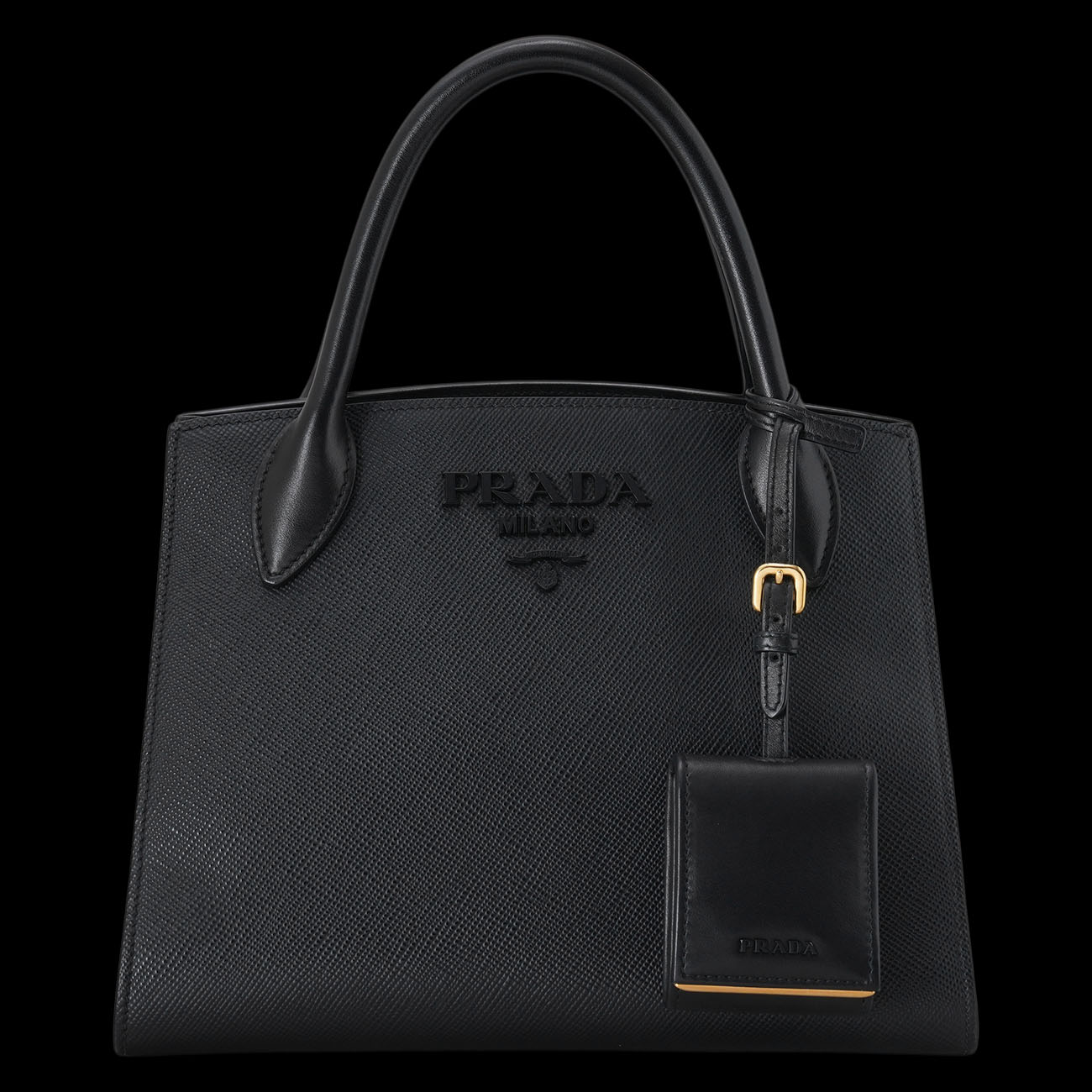 PRADA(USED)프라다 1BA156 사피아노 모노크롬 토트백