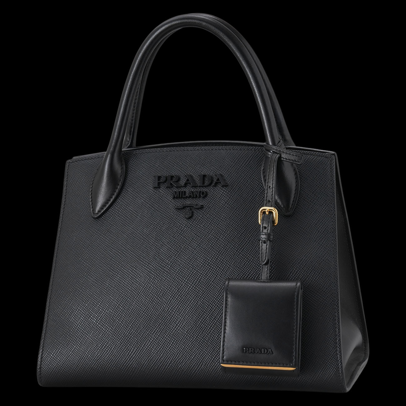 PRADA(USED)프라다 1BA156 사피아노 모노크롬 토트백