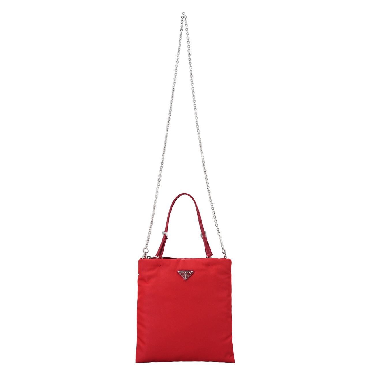 PRADA(USED)프라다 1BA252 나일론 체인 토트백