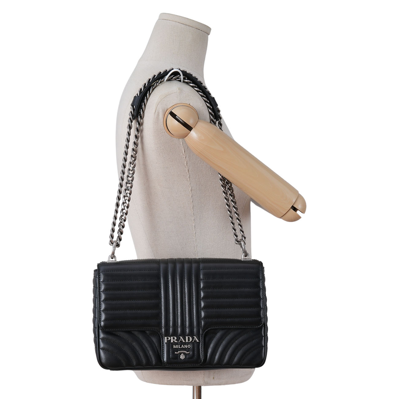 PRADA(USED)프라다 1BD135 다이아그램 체인 숄더백