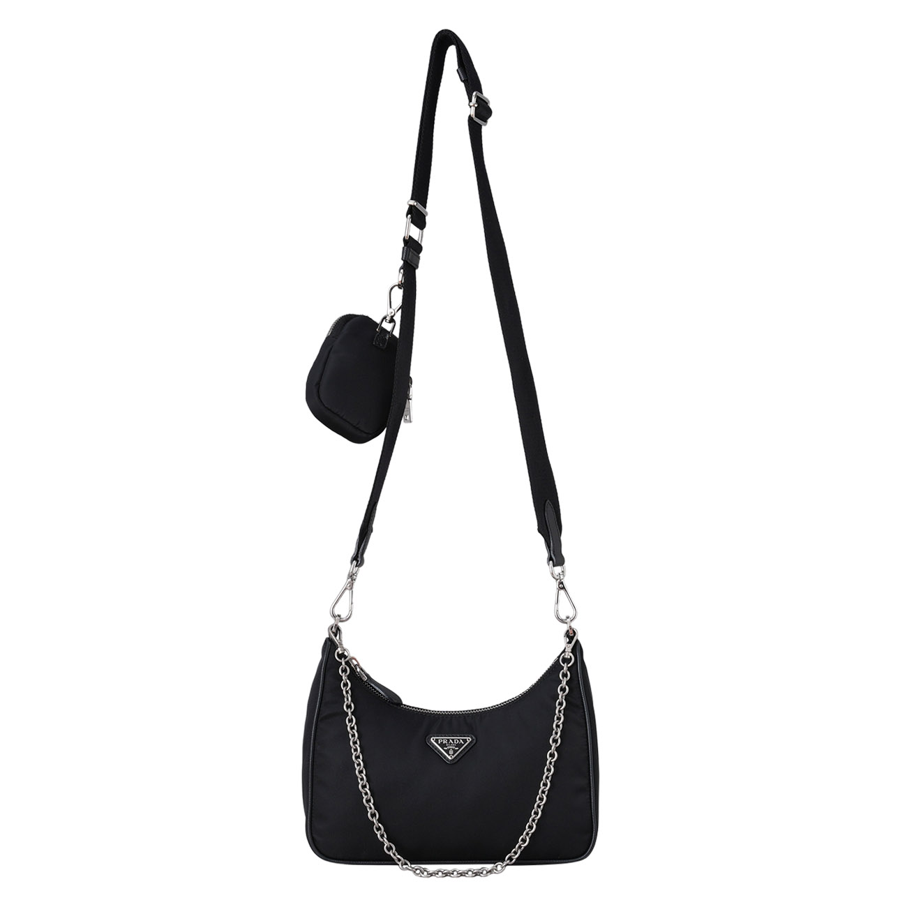 PRADA(USED)프라다 1BH204 나일론 테수토 호보백