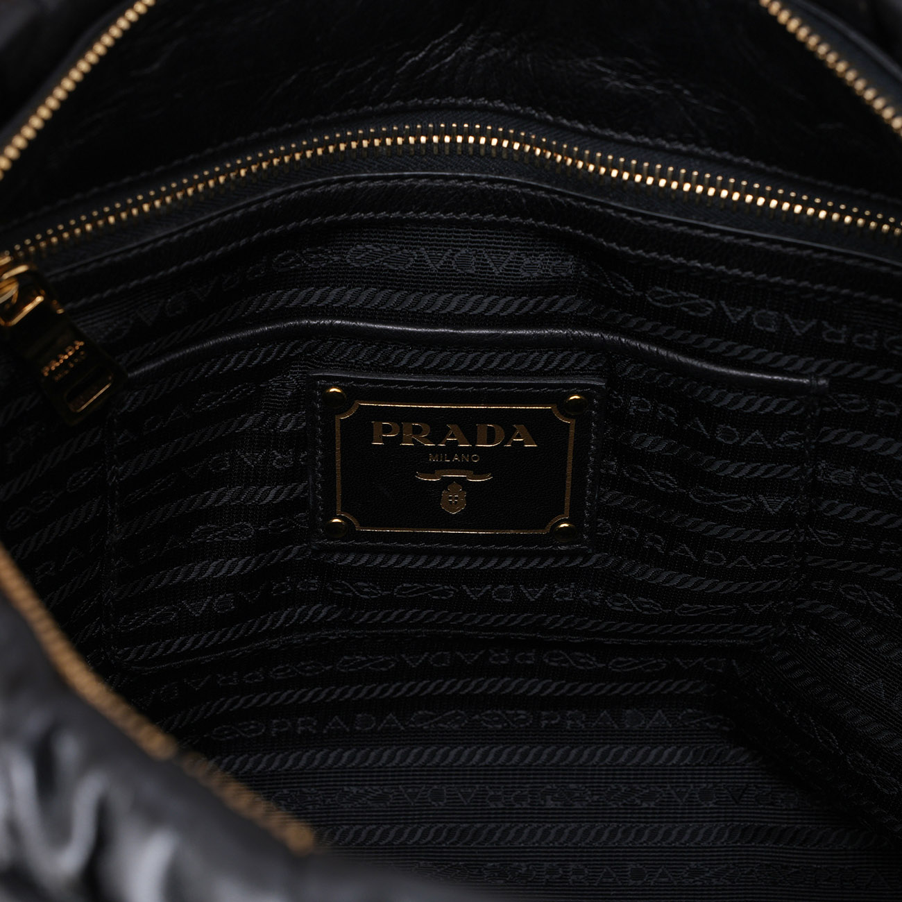 PRADA(USED)프라다 BN1336 레더 나파 고프레 토트겸 숄더백