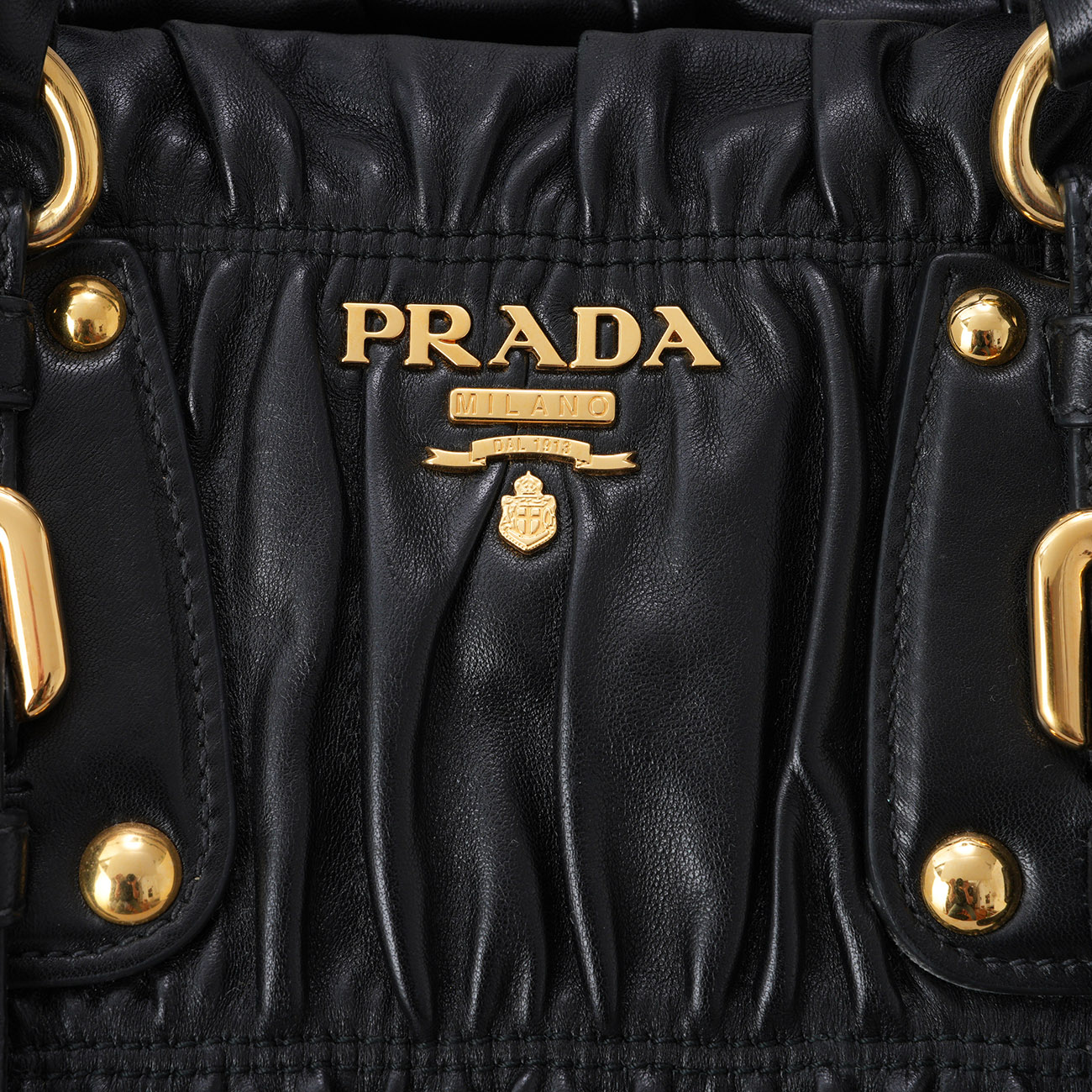 PRADA(USED)프라다 BN1336 레더 나파 고프레 토트겸 숄더백