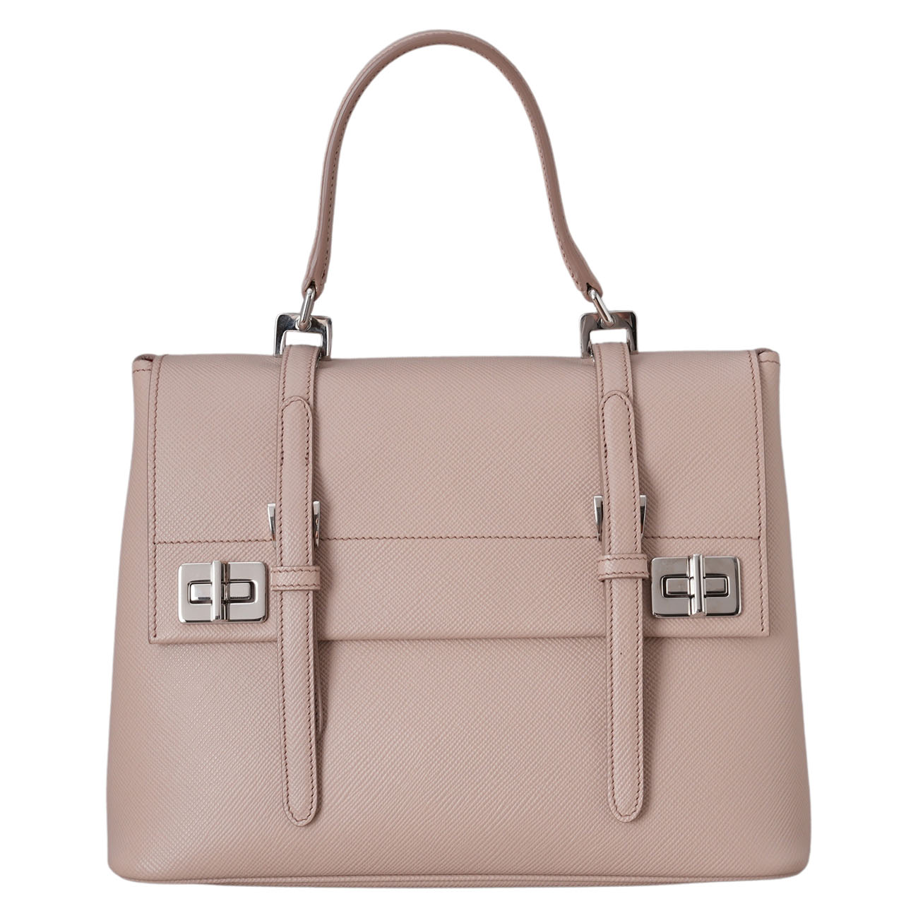 PRADA(USED)프라다 BN2821 사피아노 퀴르 플랩 토트백