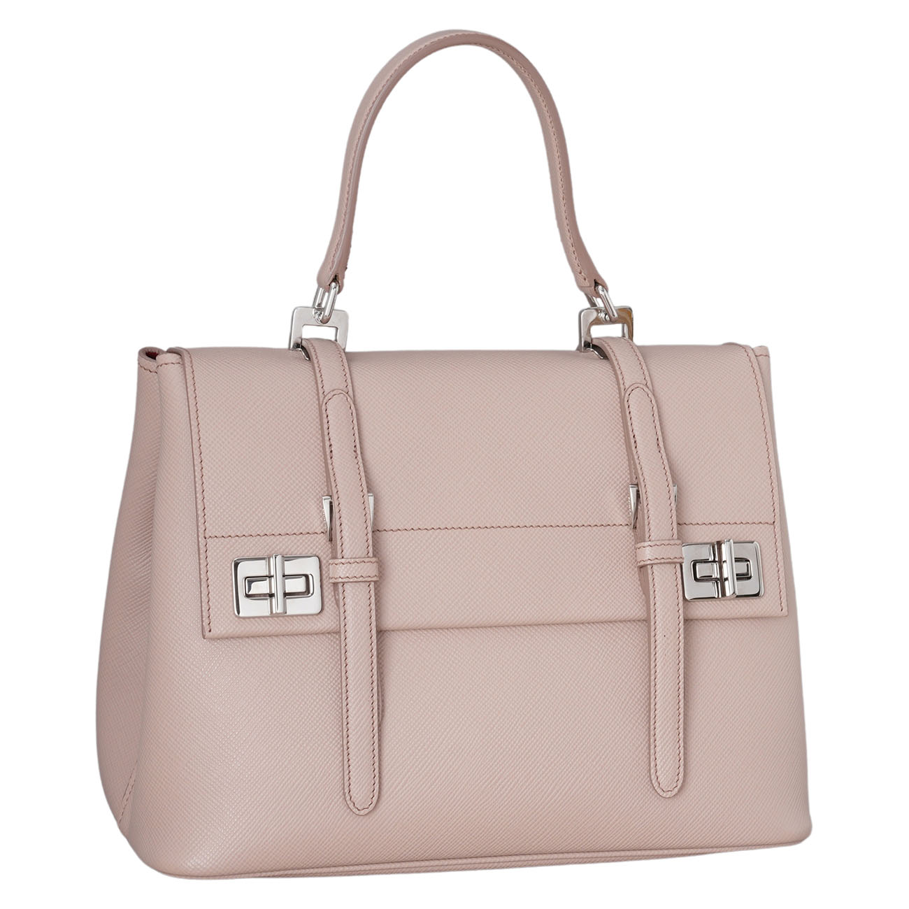 PRADA(USED)프라다 BN2821 사피아노 퀴르 플랩 토트백