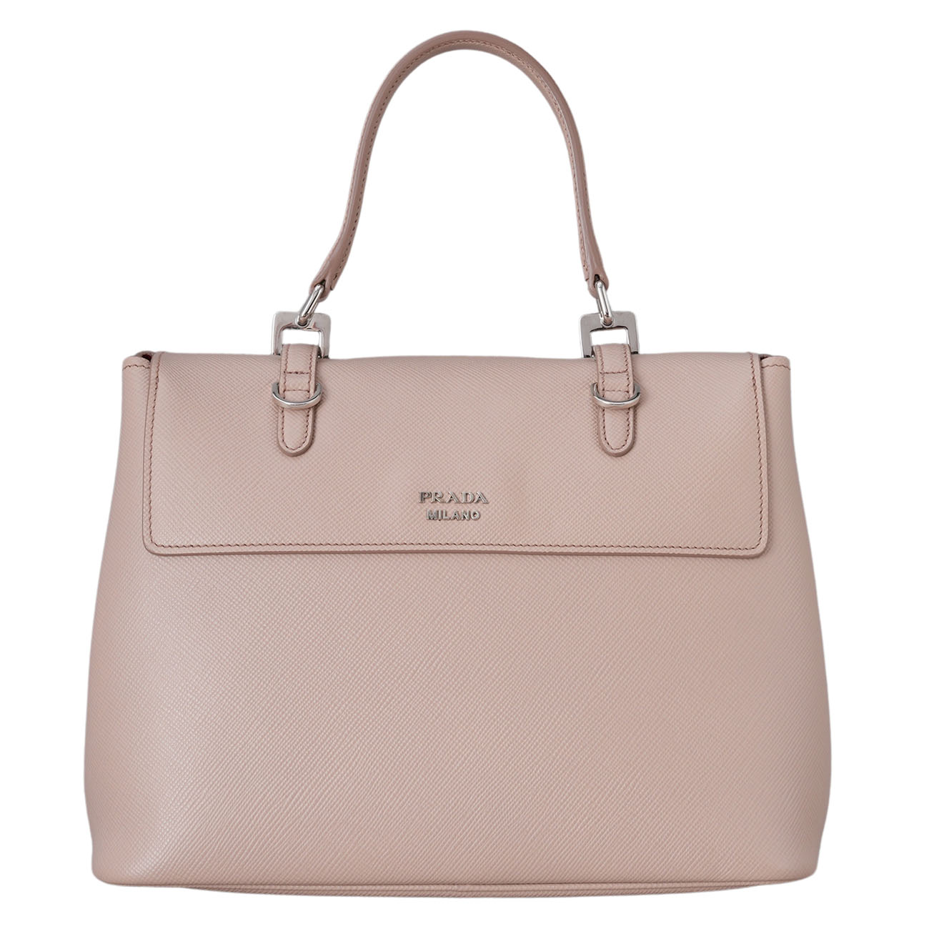 PRADA(USED)프라다 BN2821 사피아노 퀴르 플랩 토트백