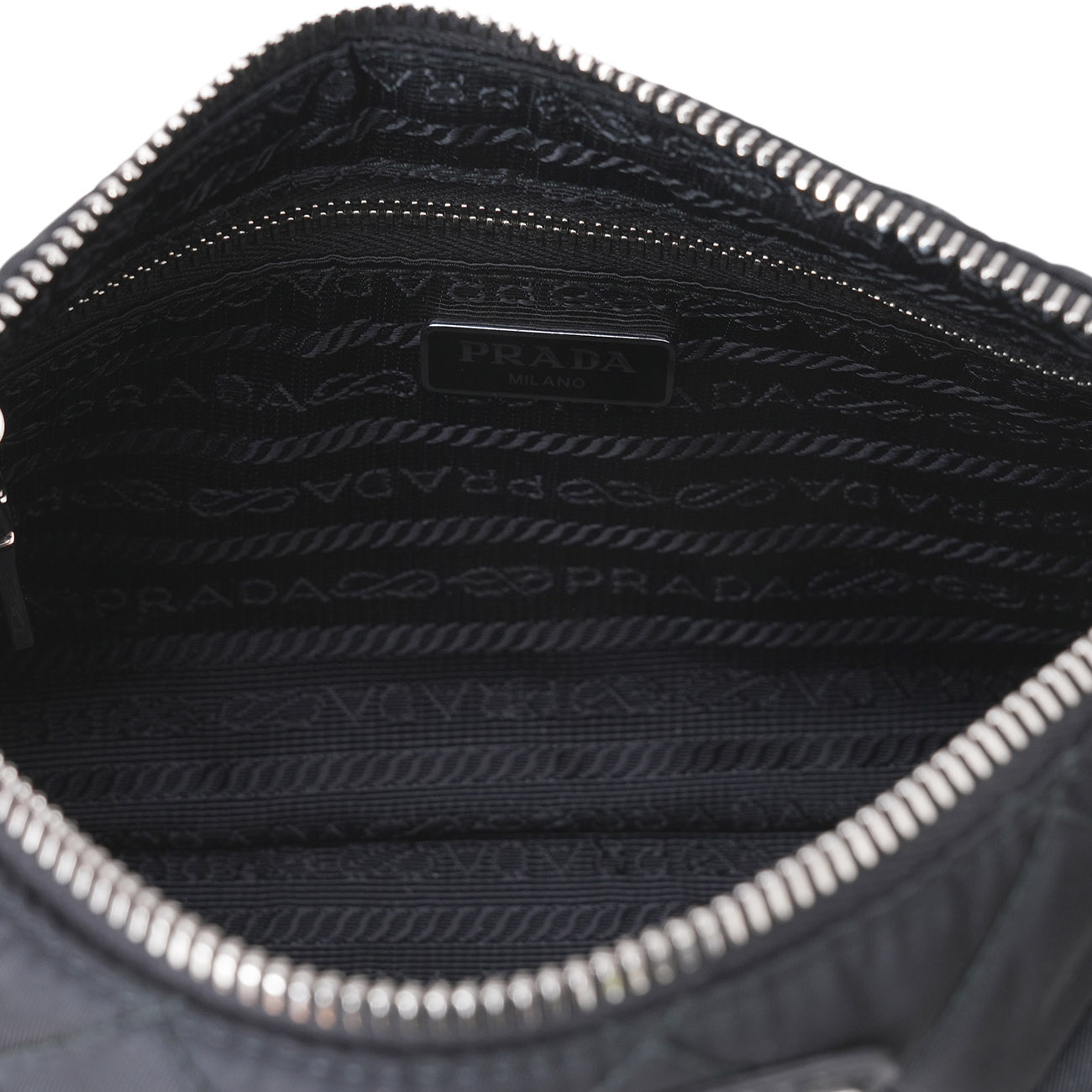 PRADA(USED)프라다 1BH026 포코노 퀼팅 체인 호보 숄더백