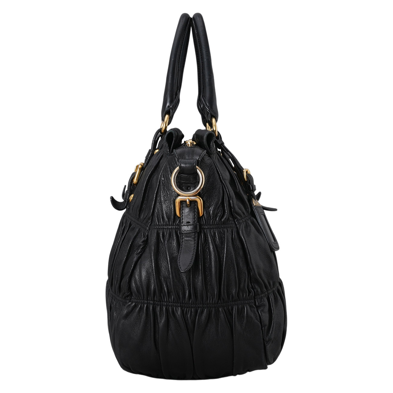 PRADA(USED)프라다 BN1336 레더 나파 고프레 토트겸 숄더백