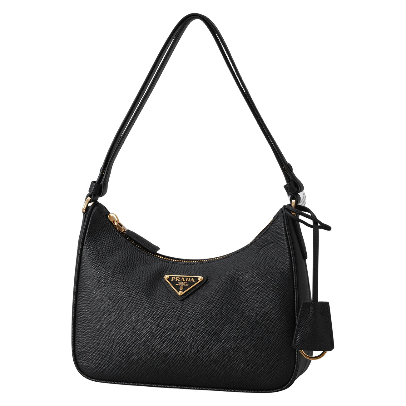 PRADA(USED)프라다 1BC204 사피아노 럭스 호보백 블랙