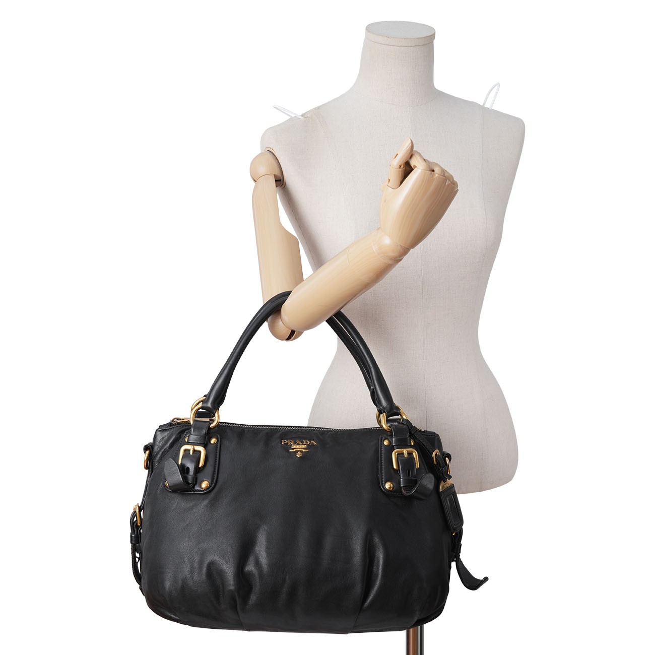 PRADA(USED)프라다 소프트 카프 토트겸 숄더백