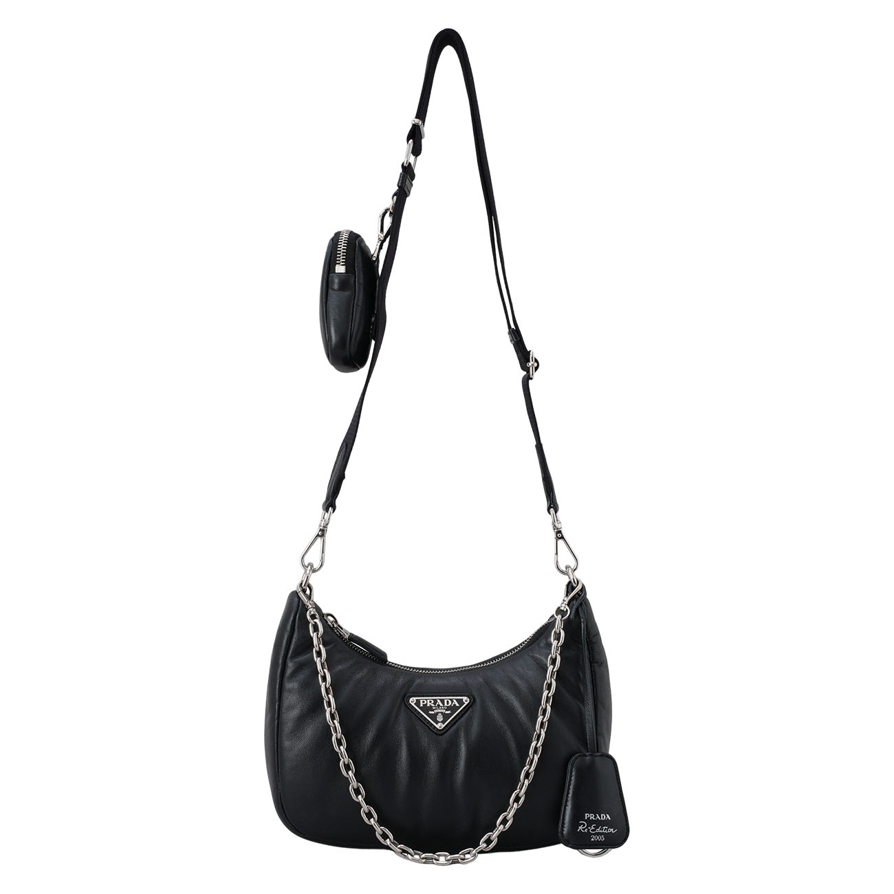 PRADA(USED)프라다 패딩 나파 레더 호보백