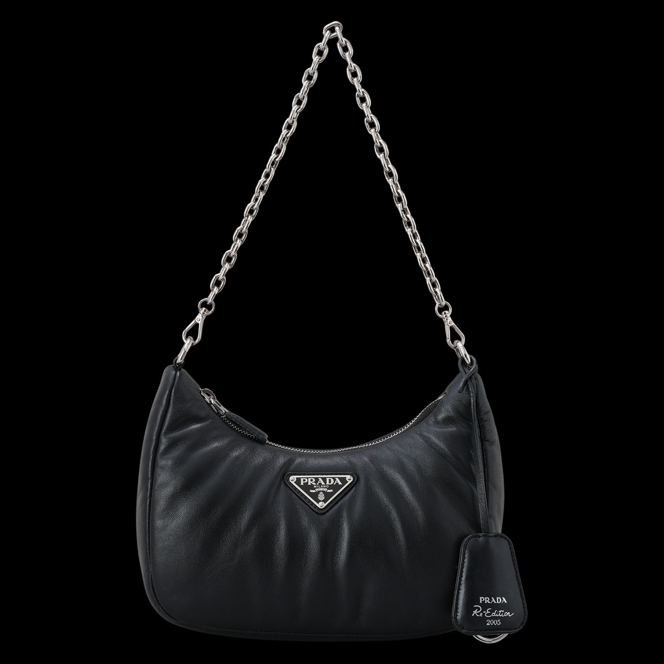 PRADA(USED)프라다 패딩 나파 레더 호보백