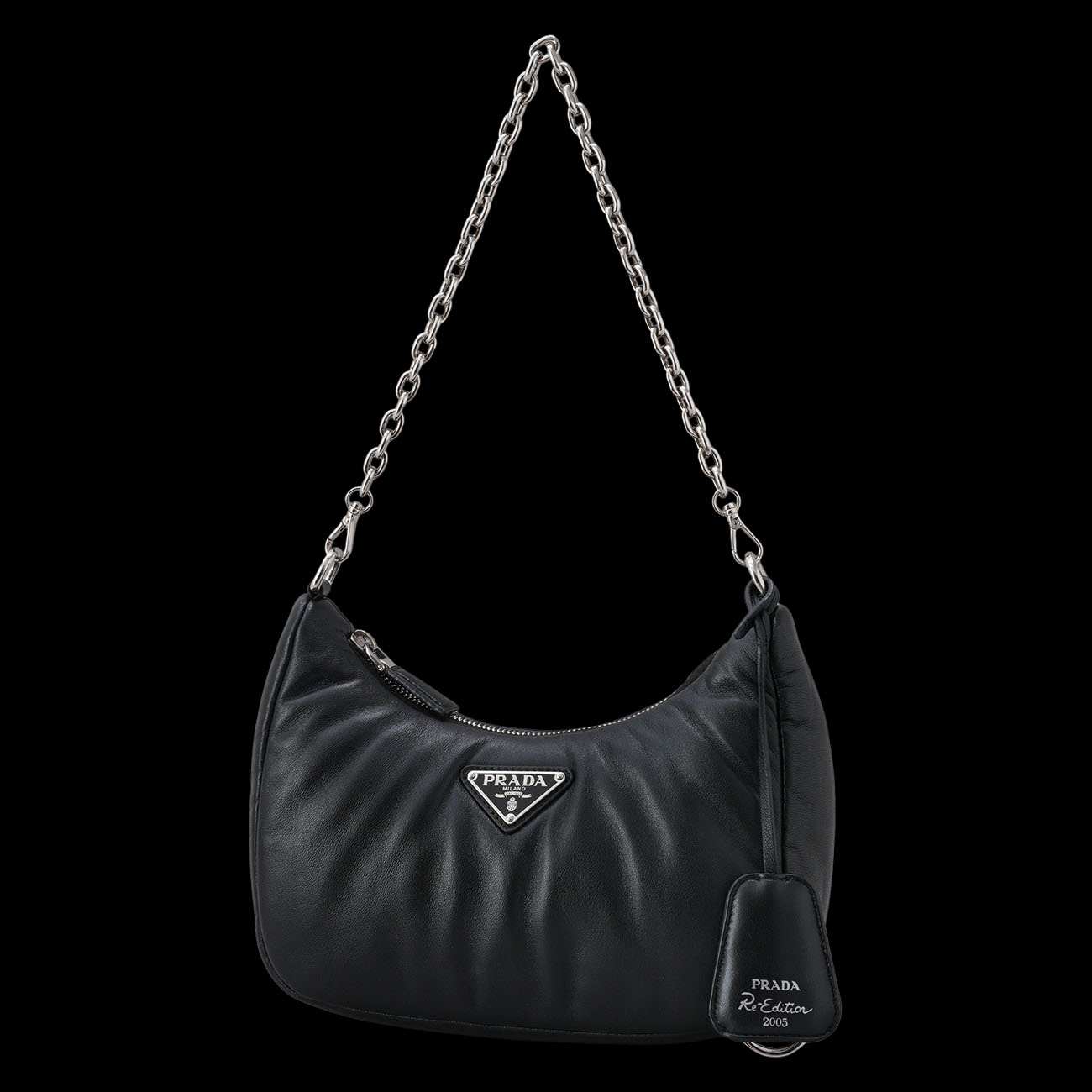 PRADA(USED)프라다 패딩 나파 레더 호보백
