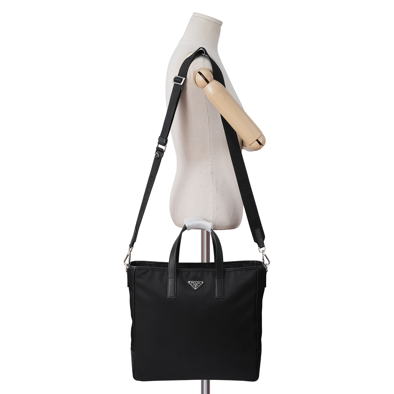 PRADA(USED)프라다 2VG064 리나일론 트라이앵글 로고 토트백
