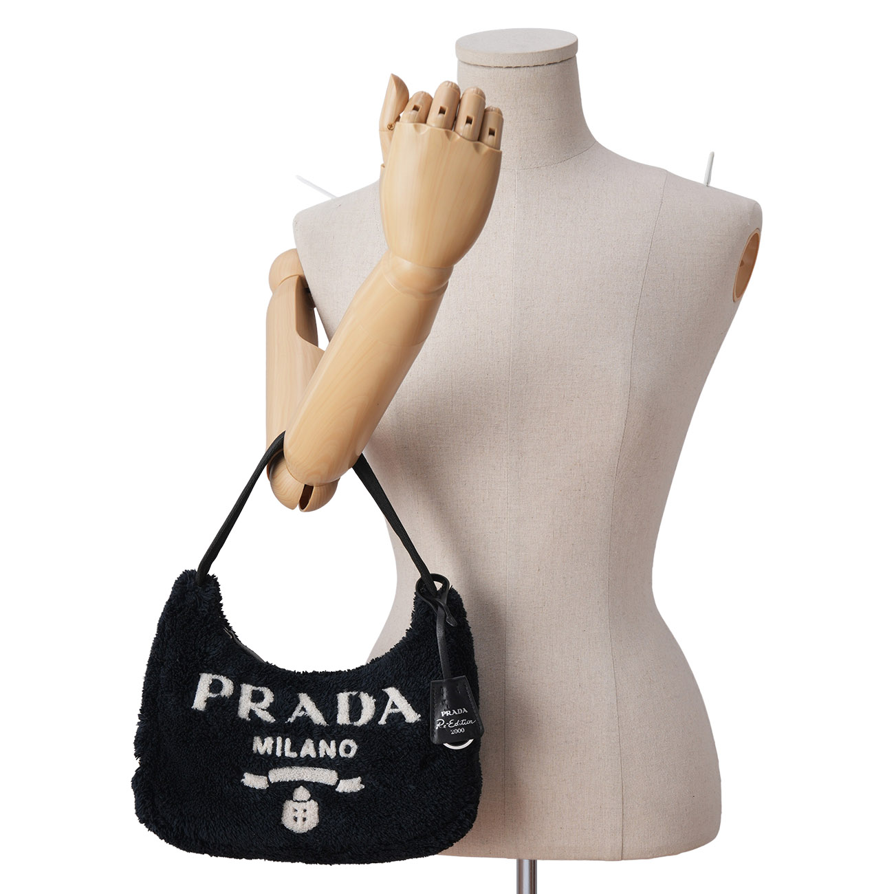 PRADA(USED)프라다 1NE515 시어링 호보백