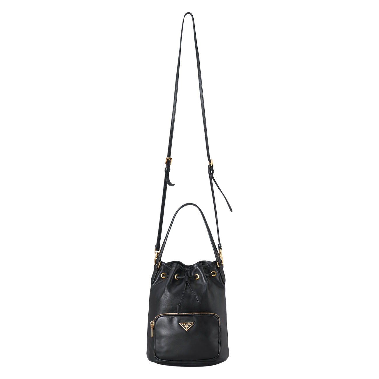 PRADA(USED)프라다 1BH038 포코노 레더 버킷 백