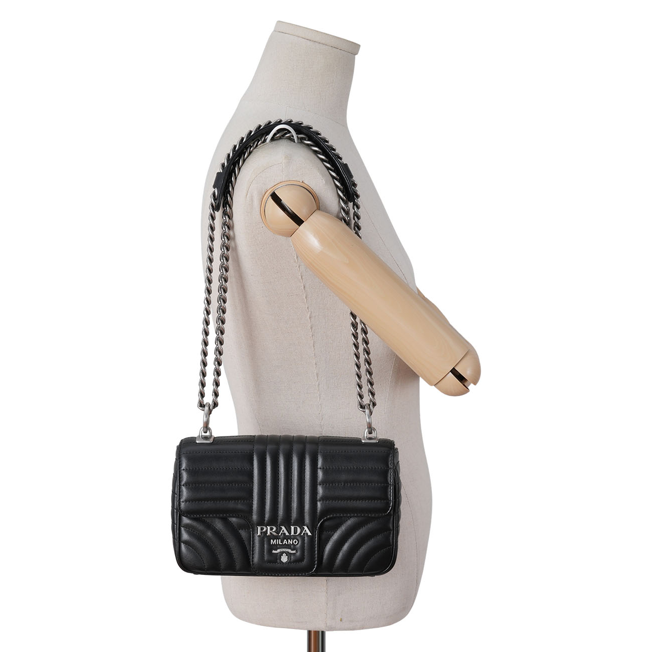 PRADA(USED)프라다 1BD107 다이아그램 체인 숄더백