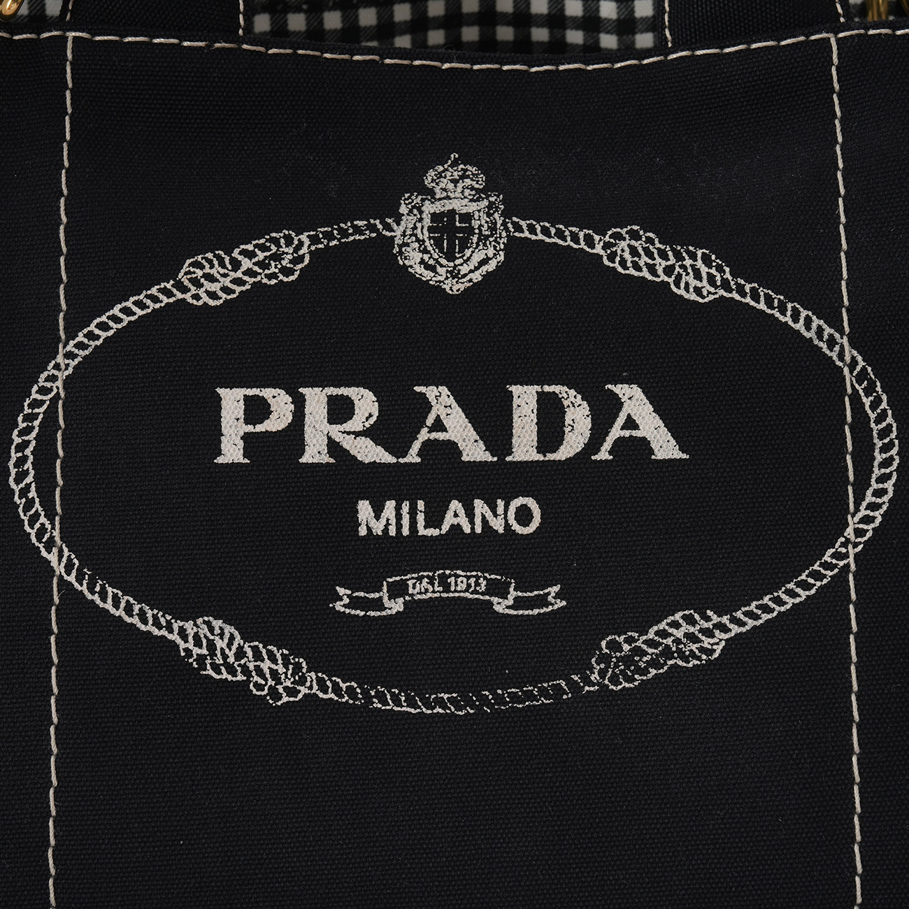 PRADA(USED)프라다 1BG642 카나파 데님 토트겸 숄더백