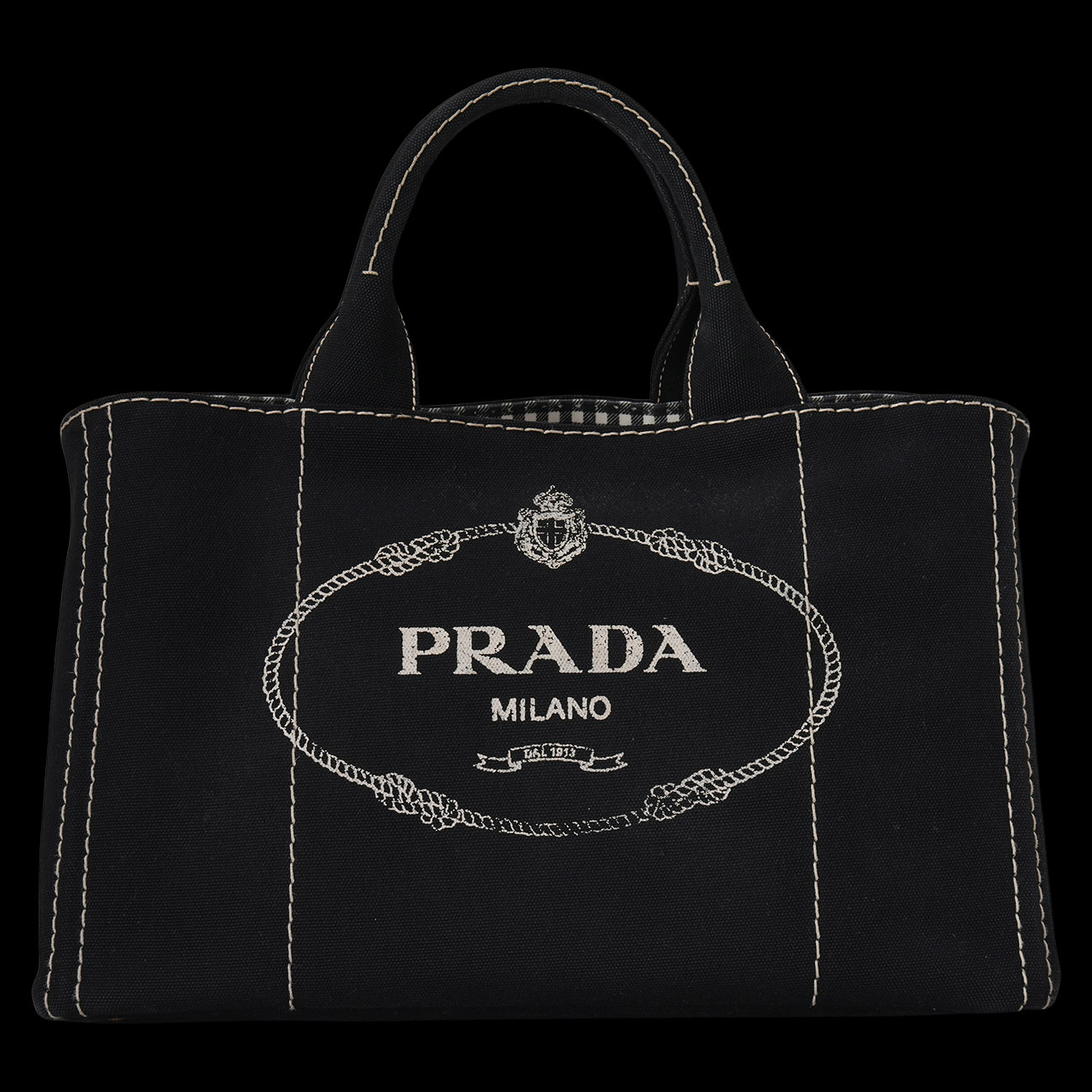 PRADA(USED)프라다 1BG642 카나파 데님 토트겸 숄더백