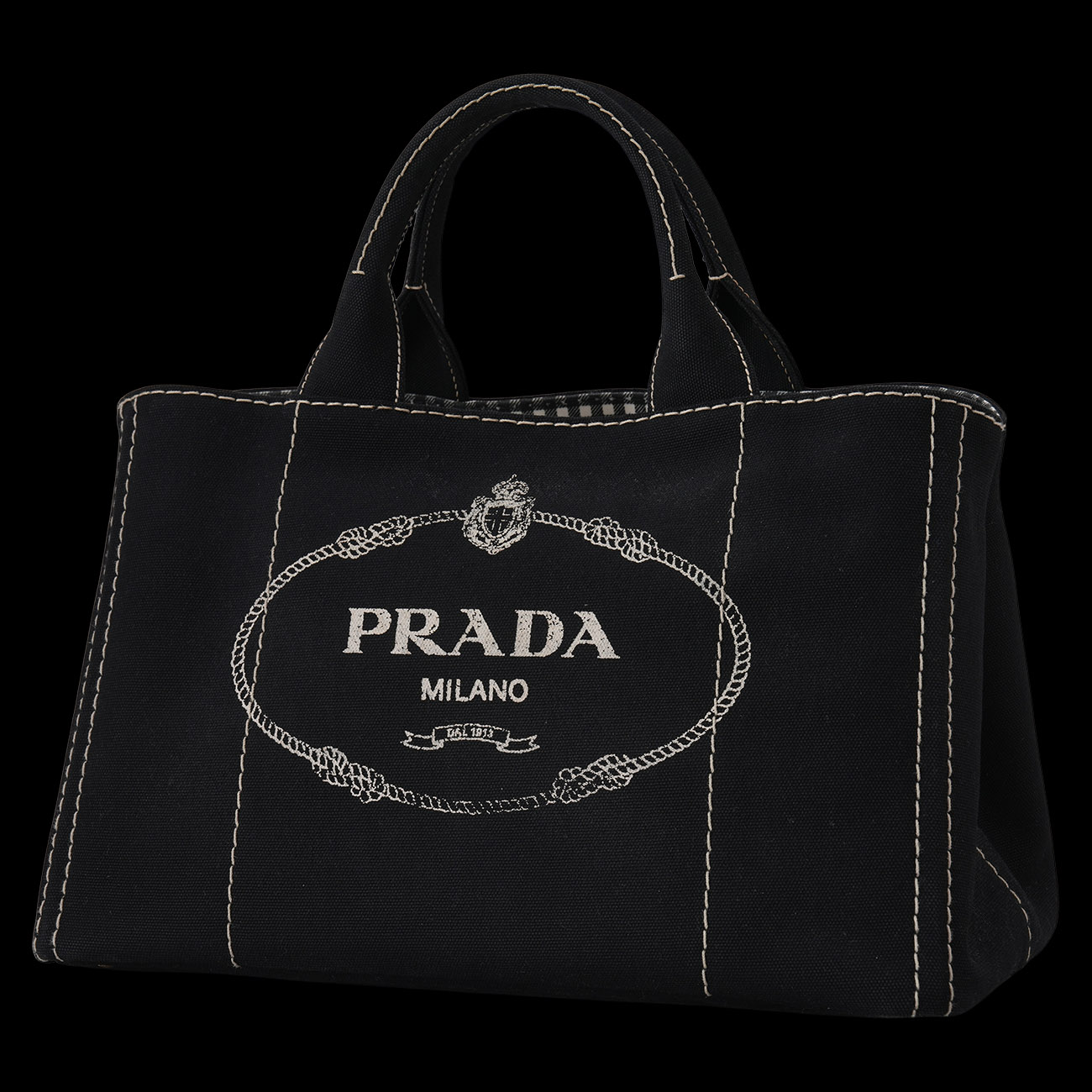 PRADA(USED)프라다 1BG642 카나파 데님 토트겸 숄더백