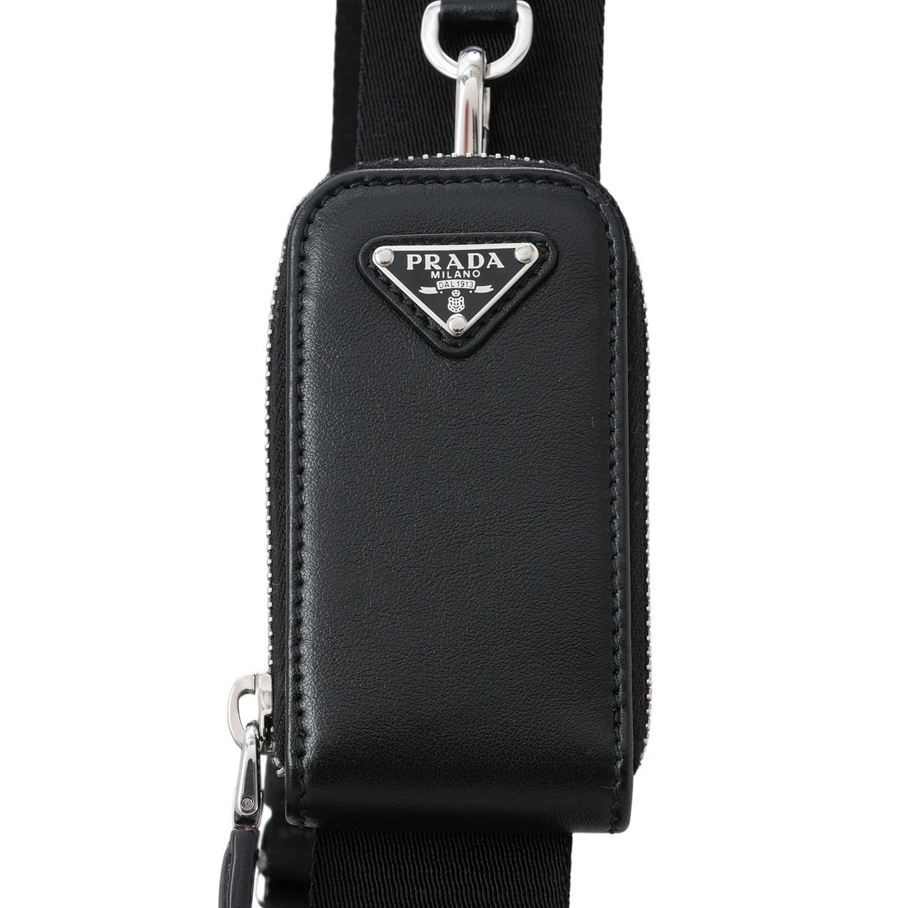 PRADA(USED)프라다 1BH190 트라이앵글 레더 숄더백